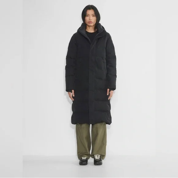 New Aritzia Tna The Powder Dri Parka™ long Black Insulated Jacket Sz S - Picture 7 of 17